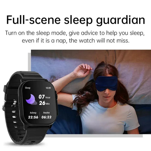 2026 New Men Smart Watch 2.01 Inch HD Screen Bluetooth Call Health Fitness Tracker Multi Sport Mode Smartwatch for Android IOS